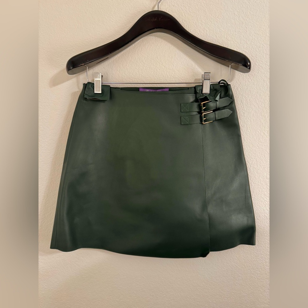 Ralph Lauren Collection Kyler Lambskin Miniskirt - Picture 2 of 14